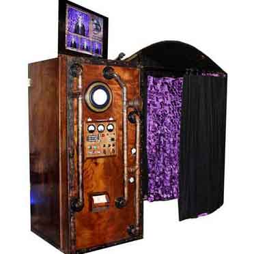 Our Rustic Steampunk Time Machine Photo Booth Wedding Rental