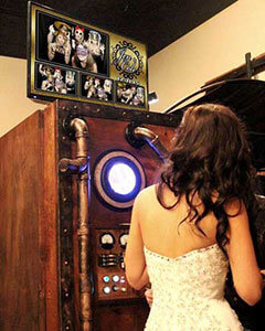 Bride With The Vintage Steampunk Photo Booth Wedding Rental