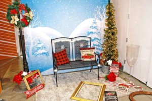 Christmas holiday corporate party photo booth rental shoot