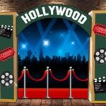 Hollywood party red carpet photo booth rental backdrop