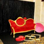 Red carpet vintage settee wedding photo booth shoot. Red carpet vintage settee wedding photo booth shoot.