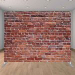 Red Brick Mini Red Carpet Wedding Party Photo Booth Rental Backdrop