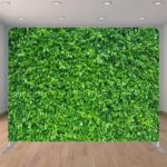 Green Ficus Tree Mini Red Carpet Wedding Party Photo Booth Rental Backdrop