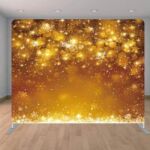 Gold Blitz Winter Holiday Photo Booth Rental Backdrop