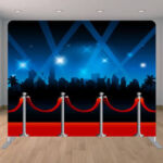 Hollywood Hills Red Carpet Photo Booth Rental Backdrop