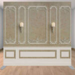 Vintage elegant wall wedding party photo booth backdrop rental.