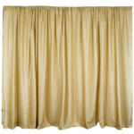 Shimmering Gold Draped Fabric Backdrop
