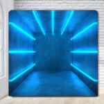 Blue tunnel lights modern contemporary photo booth backdrop