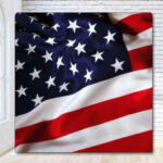 American flag patriotic themed party photo booth backdrop