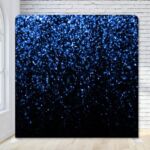 Dark Blue Glitter Sparkles Party Photo Booth Backdrop