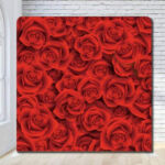 Red Roses Love Sweetheart Photo Booth Backdrop