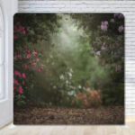Spring woodland forest flower woods background