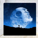 Star Wars Death Star themed party photo booth backdrop